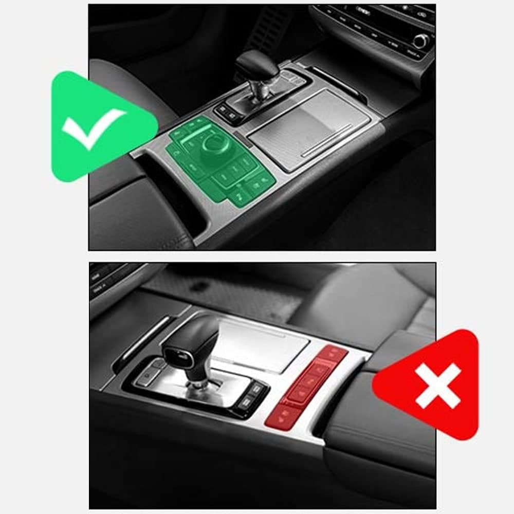 Cnaurda Carbon Fiber Style Car Gear Shift Panel Cover Interior Trim Compatible with Genesis G80 DH Sport 2015-2019 Accessories