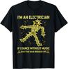Je suis électricien Si je danse sans musique T-shirt Squelette Drôle