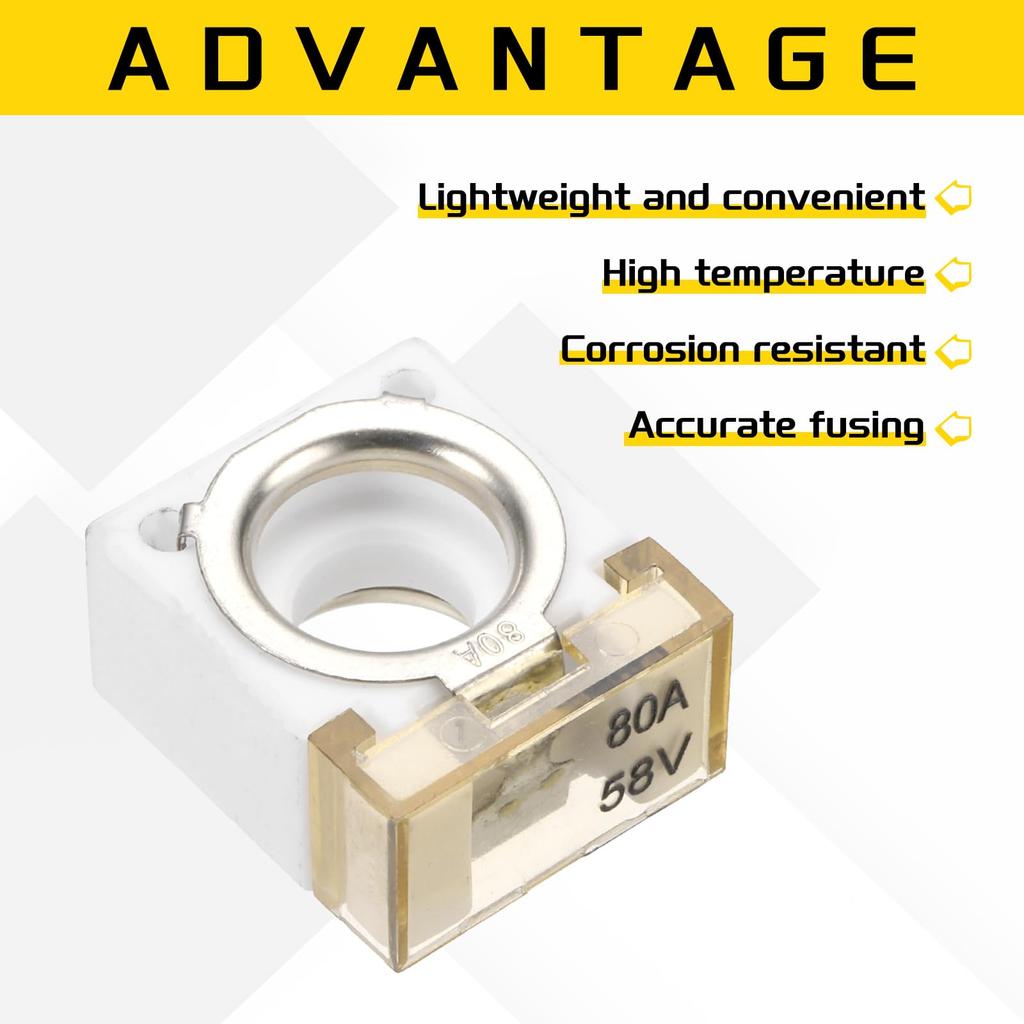 uxcell Terminal Fuse 80A Terminal Block Fuse 58V DC Marine Rated Fuse and