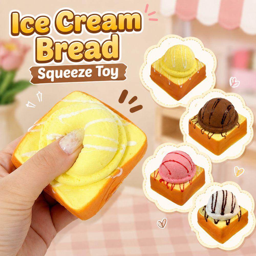 Anxiety Relief Ice Cream Bread Squeeze Toy Creative Slow Rebound Fidget Toy Office Desk Toy