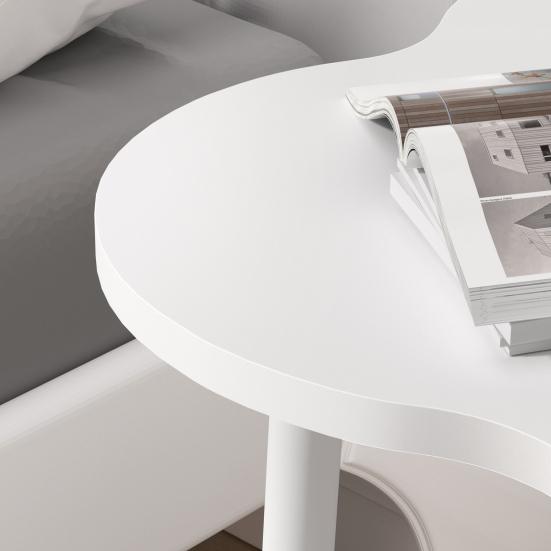 Small Coffee Table Table Flower Shaped Desktop Tea Modern Style End Living Room Center Minimalist Display with 2-Tier Patio