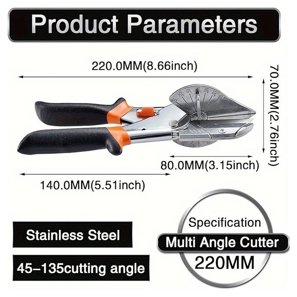 Adjustable Angle Miter Shear Quarter Round And Shoe Molding Bevels Shear Sharpen Precise Multi-Angle Cut For Versatile Projects