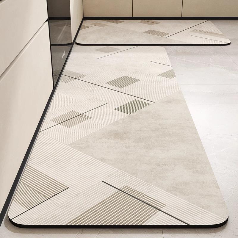 Dirt-resistant and Easy-to-clean Diatom Mud Mat Wasabi Wind-absorbing Anti-slip Mat Household Long Strip Quick-drying Foot Pad