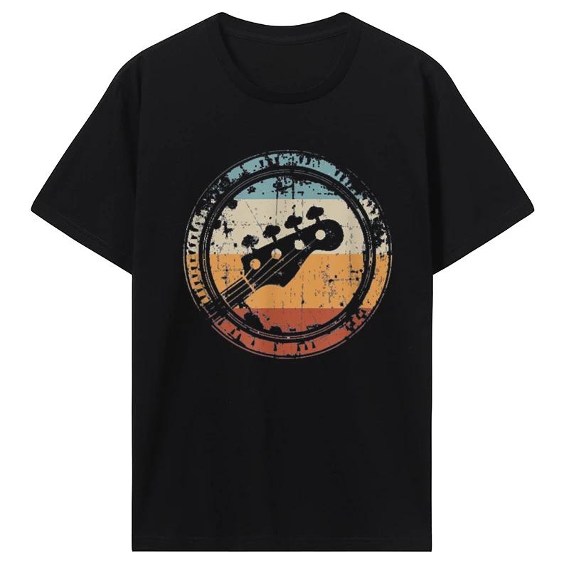 

Футболка Bajo Vintage Guitar Print Streetwear доступна в качестве подарка на день рождения для повседневных топов как для мужчин, так и для женщин XXXXXL чёрный
