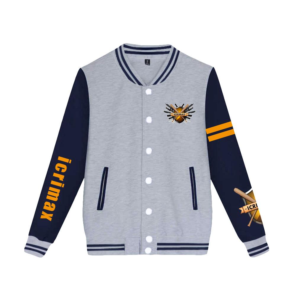 NEW Arrivals Unisex Fashion Icrimax Printed Baseball Sweatshirt Women Men Outdoor Sport Jackets
