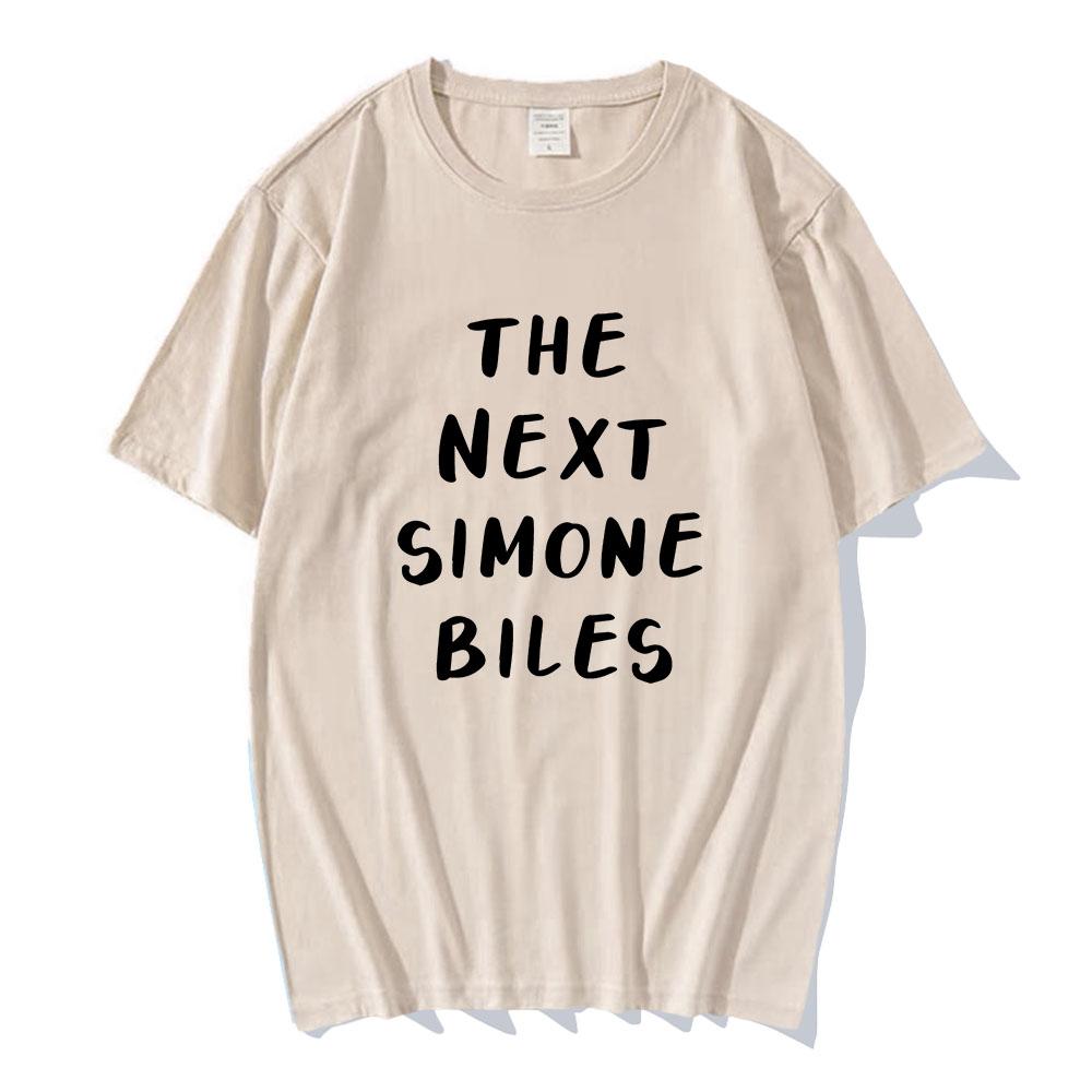 The Next Simone Biles Tshirts Letter Printing Clothes Summer Cotton Short Sleeve Tee-shirt Casual Men/Women Unisex Streetwear