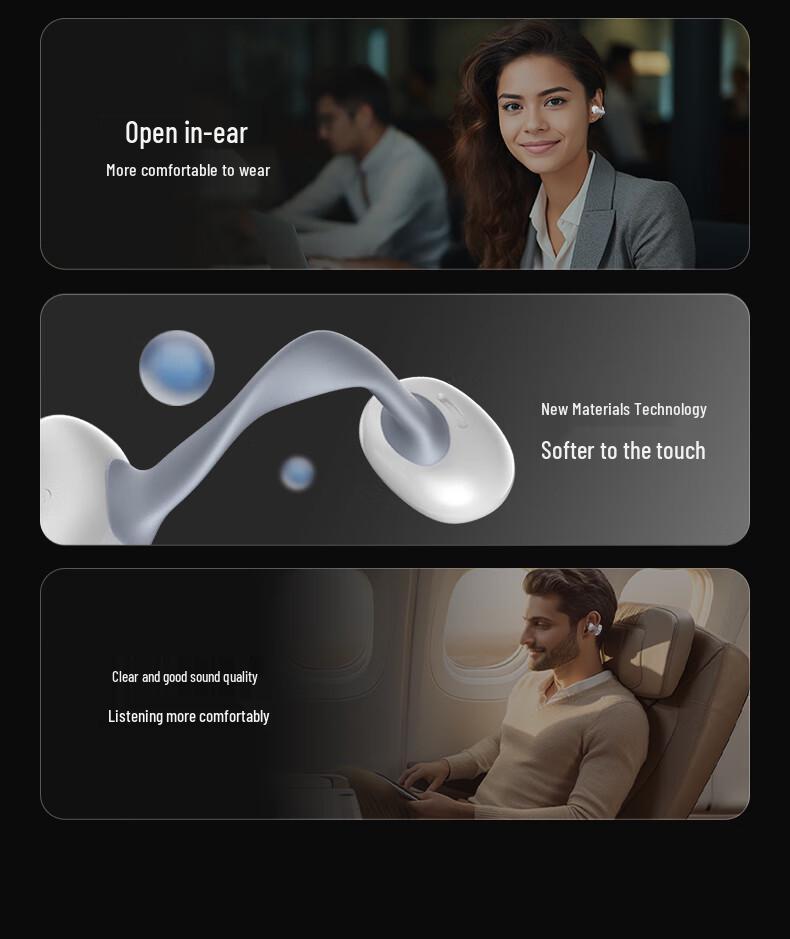 Biaz Burmester Bone Conduction Bluetooth Earphones: Wireless Open-Ear E-sports Music Clip-on