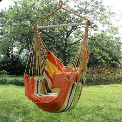 Bunter Tragbarer Garten Schlafzimmer 120KG Garten Hängesessel Stoff Hängematte Schaukeln Hängemattenstuhl Schaukelsitz Hängende Hängematte