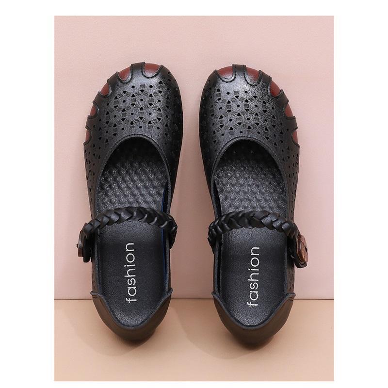 Summer Hollow Soft Sole Soft Leather Sandals