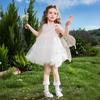 ASK JUNIOR Girls' Butterfly Sequin Mesh Princess Vest Dress