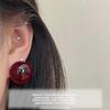 Bright Blue-green Spherical Earrings - A Unique and Fresh Ear Accessory