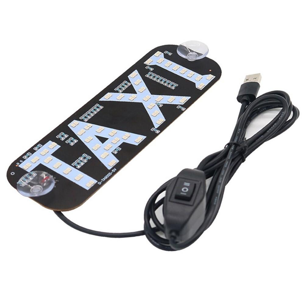 Dual LED Modes USB Taxi Light Suction Cup Mounting
