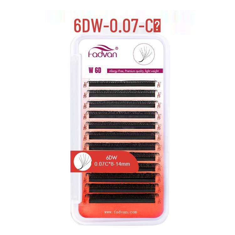 

FADVAN 6-Petal Soft Blooming False Eyelashes 0.07, Single Strand, CD Curl 8-12mm