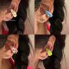 Sweet Colorful Zircon Ear Cuff Ear Clip for Women No Pierced Candy Geometric Earcuff Ear Wrap Earcuff Clip Wedding Jewelry