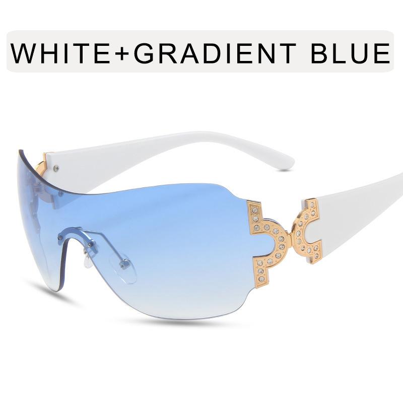 New Sports Trend Goggle Sunglasses Women Men  Fashion Punk Glasses  Sun Glasses Brand Designer Irregular Uv400 Eyewear