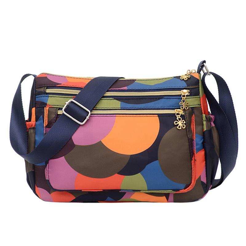 Feminine Nylon Shoulder Bag Multi-Pocket Durable Lightweight Crossbody Feminine Messenger High Quality Fashion