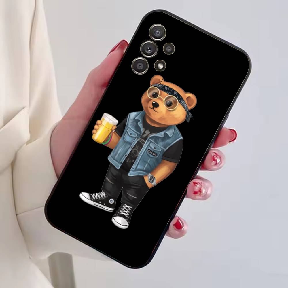 Fashion B-Baron Filou B-Bear Phone Case For Samsung S25,S24,S21,S22,S23,S30,Ultra,S20,Plus,Fe,Lite,Note,10,Black Cover
