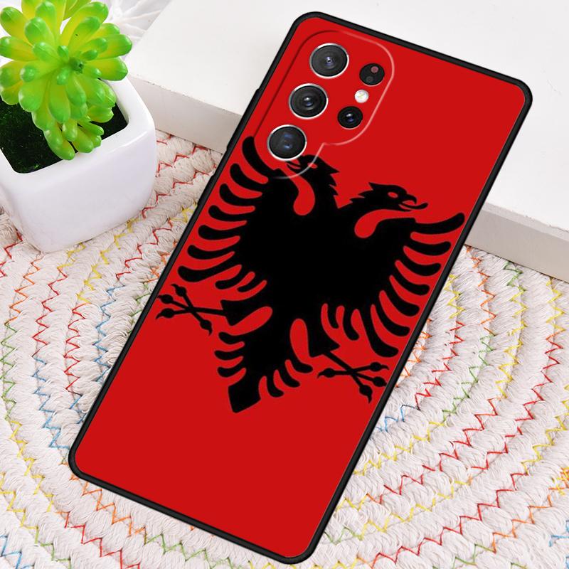 Albanian Flag Eagle Phone Case for Samsung Galaxy Note 10 Pro S26 Ultra S23 S24 FE S25 S21 S22 PLUS Shockproof Cove