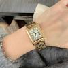 Retro Elegante Damen Uhr Luxuriöses Schlichtes Design Hochwertiges Leopardenmuster Armband Quadratisch Hohe Qualität Quarz Uhr Damen Geschenk