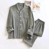 Neues kariertes Pyjama-Set für Paare für warme Herbst- und Wintermonate, langärmelige Hosen für Männer und Frauen, zweiteilige Heimkleidung