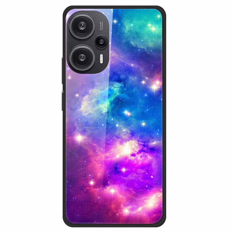 For Xiaomi Poco F5 5G F5Pro Case Luxury Tempered Glass Soft Bumper Phone Cover for POCO F5 Pro 2023 Fundas on PocoF5 Painted