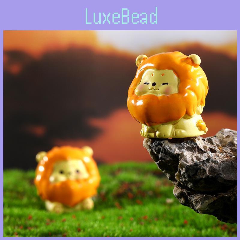 Adorable Resin Little Lions Set Of 8 Cute Cartoon Figurines Modern Decor