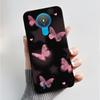 For Nokia 1.4 TA-1322 Nokia 3.4 TA-1288 TA-1285 TA-1283 Case Fashion Flower Painted Phone Casing Black Soft Silicone Back Cover