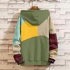 Men's 2021 Color Block Patchwork Loose Hoodie for Couples