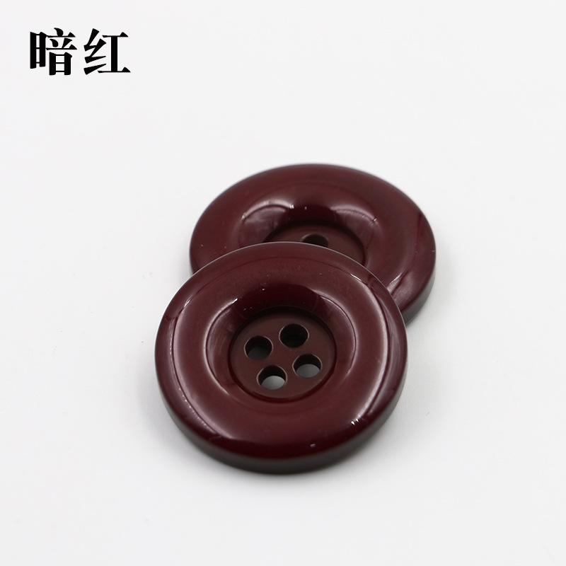 Harzfarbige Knöpfe Schwarz und Weiß Runde Vieraugen Große Runde Kantenknöpfe Mantel Windjacke Pullover Jackenknöpfe