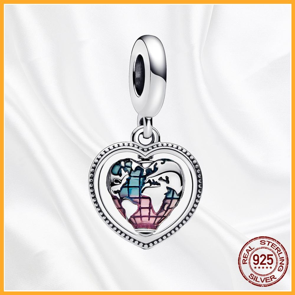 Authentic Sparkling Plata Copper Dangle Charms Fit Original Bracelet Beads Pendant Women Diy Jewelry Gift