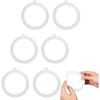 6pcs 4.53 Inch Silicone Sealing Ring Silicone Replacement Gaskets Rubber Seals for Mouth Glass Jars (White)