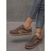 Women's Plus Size Sneakers Retro Color Blocked Flat Sole Shoes for Women