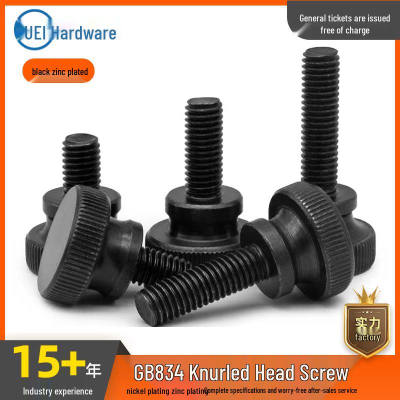 GB834 High Head Knurled Hand-Tightening Screw with Large Toothed Round Head