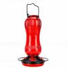 Glass Hummingbird Feeder 5 Feeding Ports Leakproof Easy Refill Hanging Bird Feeder for Outdoors