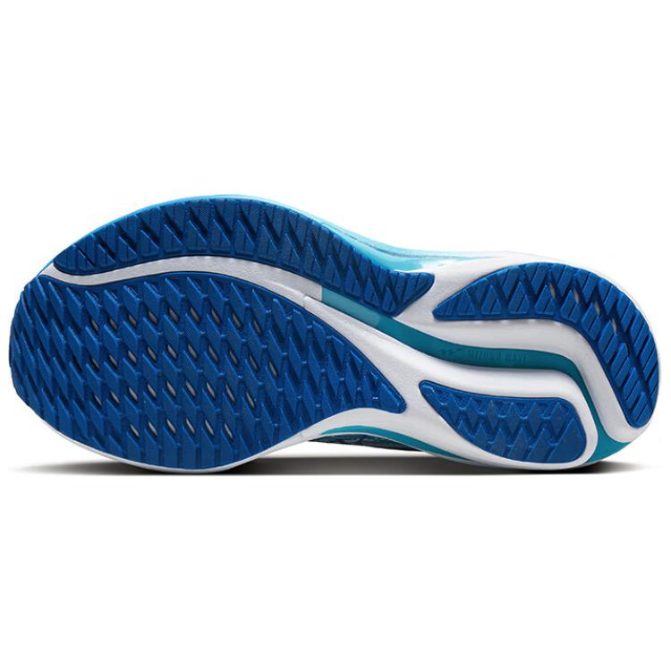 Mizuno Wave Rider 28 Komfortable Slitesterke Pustende Lavsko Løpesko Unisex sneaker Hvit Blå J1GC2403-21