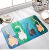 Welcome Mats for Front Door Mat Indoor Funny Cat Doormat Home Floor Mats Non Slip Carpet Flannel Rug Bathroom Kitchen Bedroom