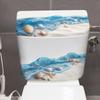 Ocean Wave Toilet Sticker Bathroom Realistic Beach Floor Decal Waterproof Anti-Slip Removable Bathtub Seashore Decoration