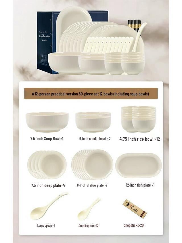 Mode Lanka Light Luxury Ceramic Dinnerware Set