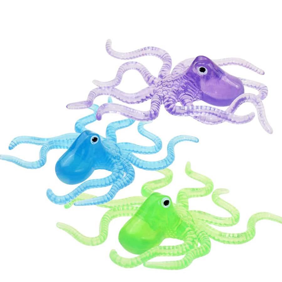 

3Pcs Colorful Transparent Octopus Aquarium Decor - Octopus Ornaments for Fish Tank, Betta Fish Tank Accessories