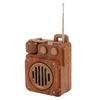 Retro Bluetooth Speaker Radio Wood Grain HiFi Lossless Sound Supports U Disk Memory Card Bluetooth S