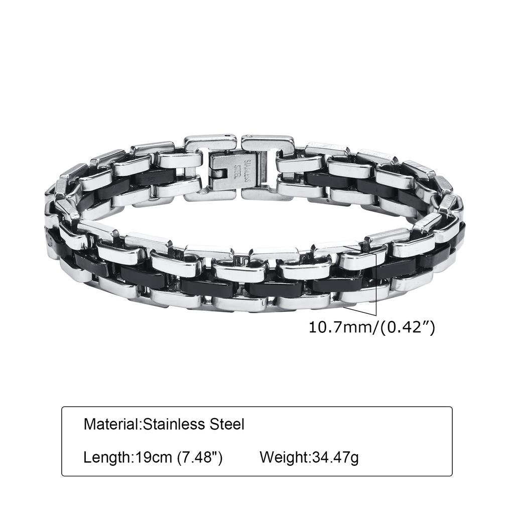 Gents Bracelet For Men ,Two Tone Stainless Steel Bracelet ,Men Jewelry