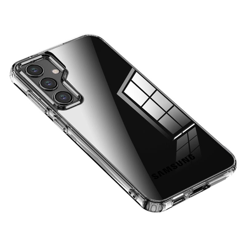 

For Samsung Galaxy S23 FE PC+TPU Phone Case Airbag Protection Anti-drop Phone Cover Transparent