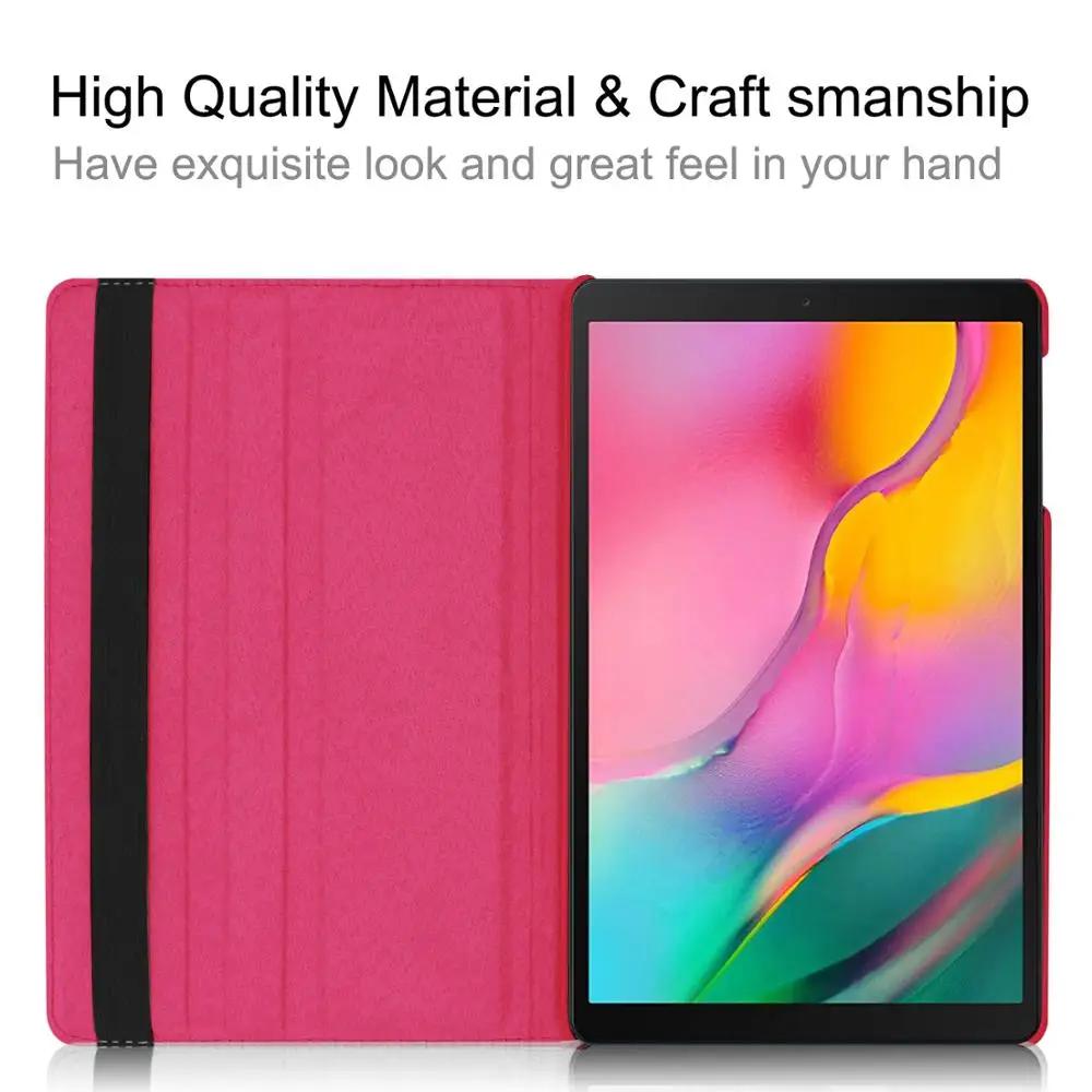 360 Rotating Stand PU Leather Cover for Samsung Galaxy Tab A 10.1 2019 Case SM-T510 SM-T515 10.1" Tablet Funda Tab A 2019 Cover