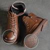 Plus-size Boots Women's Soft-soled Ankle Boots Flat Single Boots Rubber-soled Retro Low-top Shoes