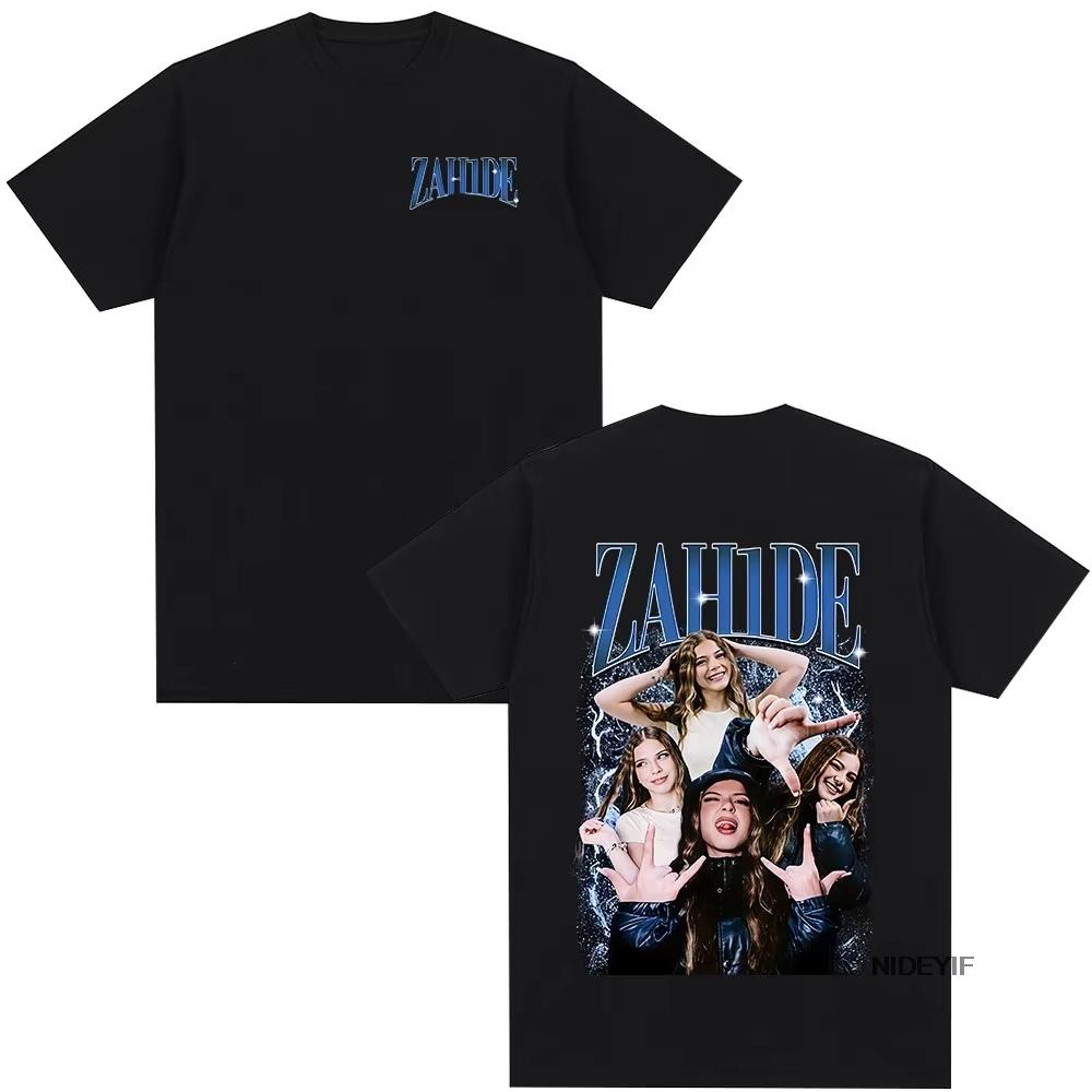 

Zahide Merch T shirt for Unisex Women Hiphop Streetwear Oversized Zah1de 100 Cotton TShirt ZH10 4XL