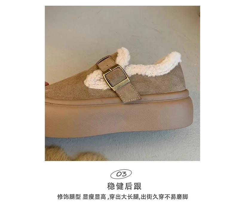 Fashion 2025 Women Winter Casual Boots New Moccasins Soft Platform Non-slip Loafers Fashion Warm Plush Slip on Female Cotton Boken Shoes