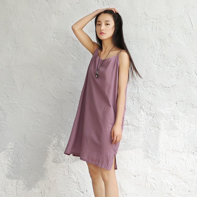 2025 Spring/Summer Women's Versatile Cotton Linen Mid-Length Vest Camisole