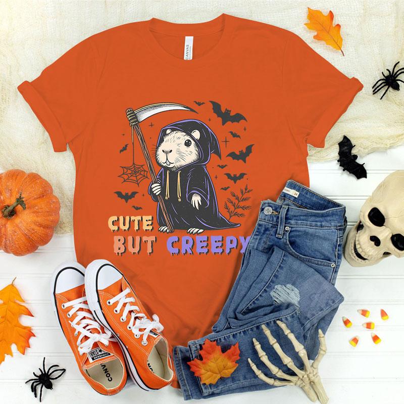 

Новые футболки с принтом милой, но жуткой капибары на Хэллоуин для женщин и мужчин, летняя футболка, повседневный топ с коротким рукавом и круглым вырезом в стиле Харадзюку 4XL