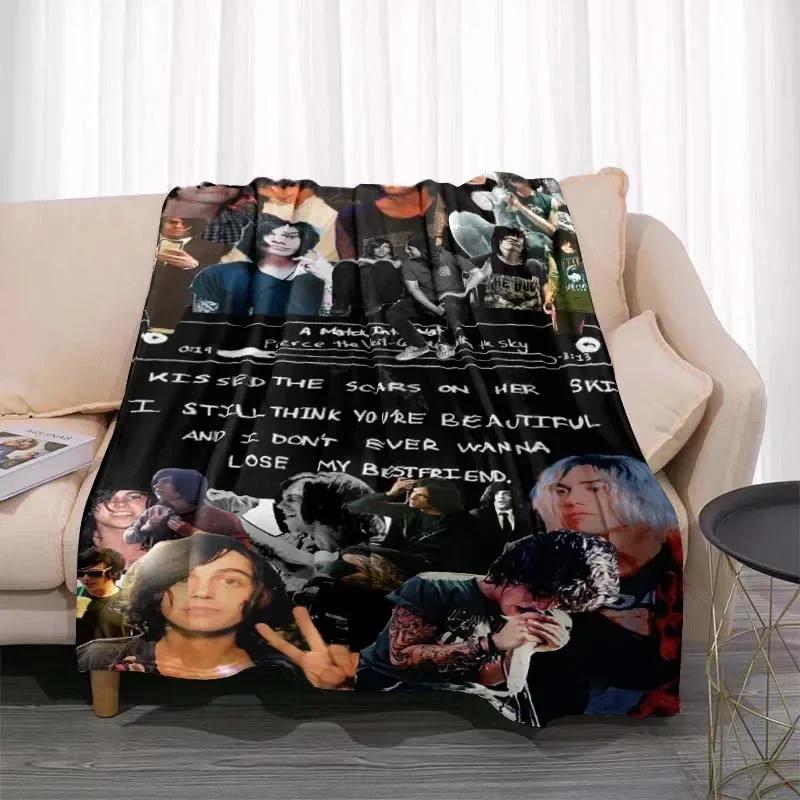 Pierce The Veil Band Printed Flannel Blanket Soft Kid Warm Plush Throw Blanket for Bed Bedroom Sofa Bed Picnic Blanket Fan Gift