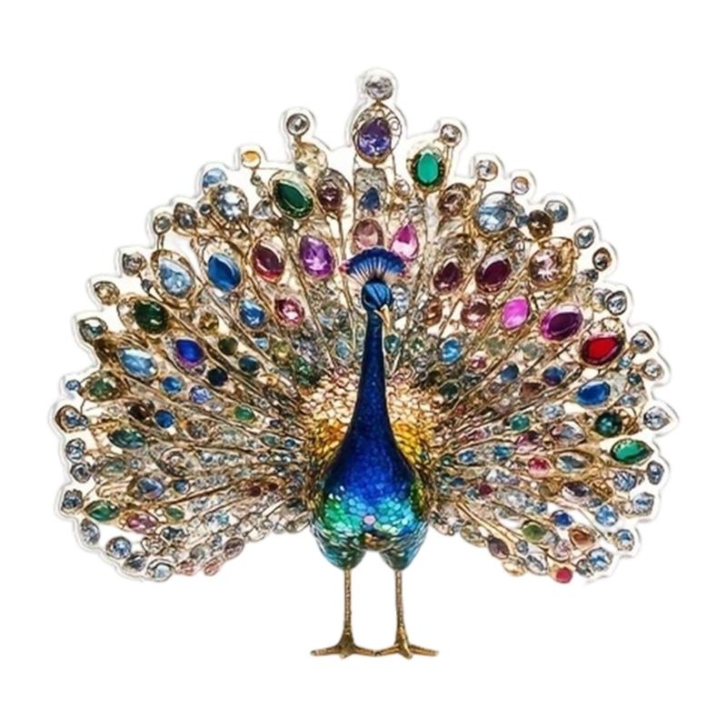 Animal Statues Decorative Ornament for Living Room,Home,Office Decors Acrylic Peacocks Figurines Tabletop Centerpieces